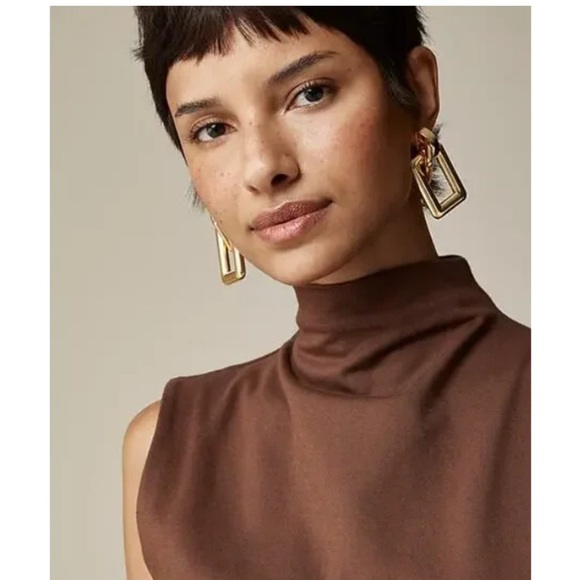 J. Crew Fitted knit mockneck dress with poplin skirt - Picture 3 of 3